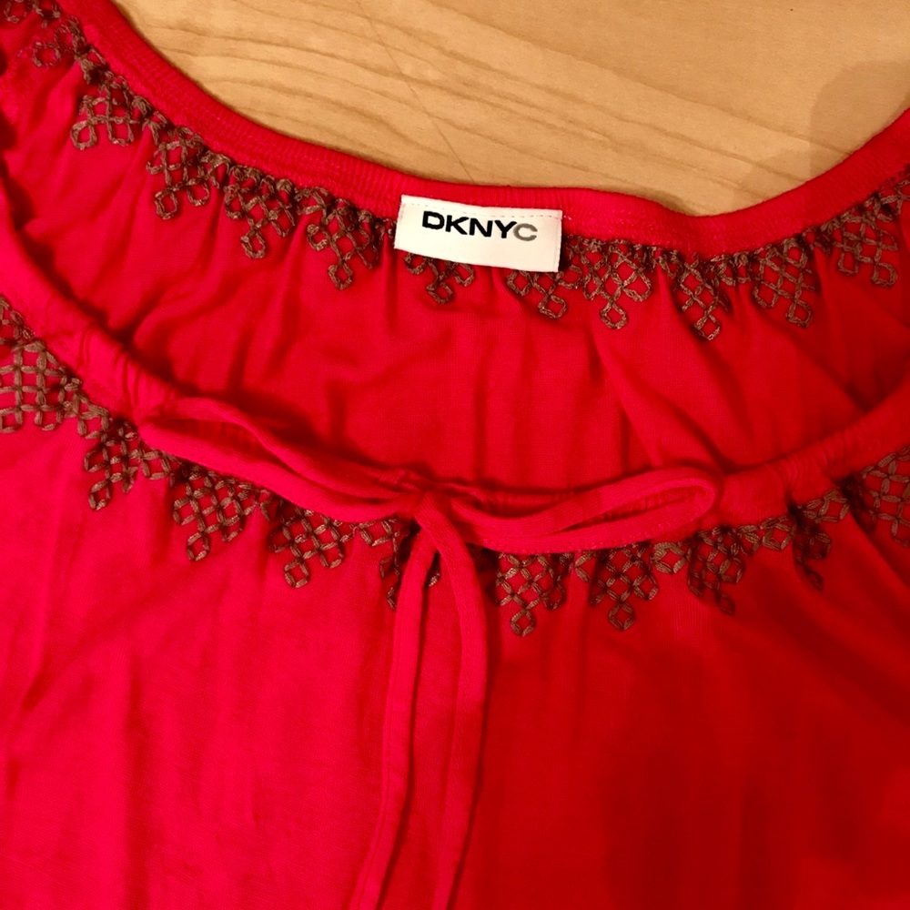 DKNYC top with embroidery